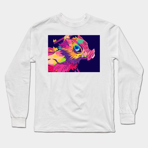 Hashibara INosuke pop art Long Sleeve T-Shirt by BLUESIDE